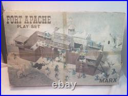 Marx Fort Apache Play set Withbox Instructions Calvary Supply Tin Litho No 3681