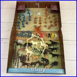 Marx Fort Apache Playset Vintage Plastic Soldiers Indians Horses 1967-68 4685