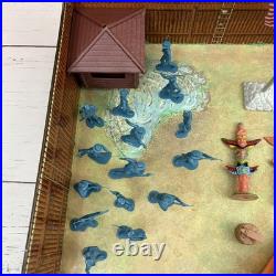 Marx Fort Apache Playset Vintage Plastic Soldiers Indians Horses 1967-68 4685
