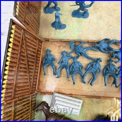 Marx Fort Apache Playset Vintage Plastic Soldiers Indians Horses 1967-68 4685