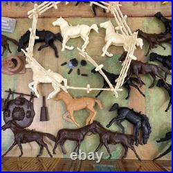 Marx Fort Apache Playset Vintage Plastic Soldiers Indians Horses 1967-68 4685