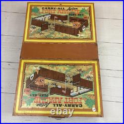 Marx Fort Apache Playset Vintage Plastic Soldiers Indians Horses 1967-68 4685