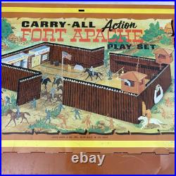 Marx Fort Apache Playset Vintage Plastic Soldiers Indians Horses 1967-68 4685