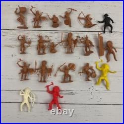 Marx Fort Apache Playset Vintage Plastic Soldiers Indians Horses 1967-68 4685