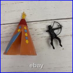 Marx Fort Apache Playset Vintage Plastic Soldiers Indians Horses 1967-68 4685