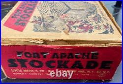 Marx Fort Apache Stockade Playset 3612 Original Box Incomplete