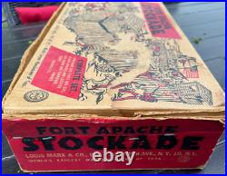 Marx Fort Apache Stockade Playset 3612 Original Box Incomplete