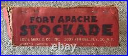 Marx Fort Apache Stockade Playset Box Only Vintage No Number C. 1950's