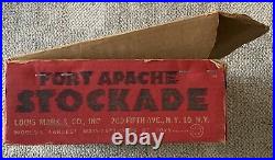 Marx Fort Apache Stockade Playset Box Only Vintage No Number C. 1950's