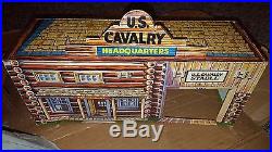 Marx Fort Apache Stockade Playset US Calvary Headquarters tin litho Vintage