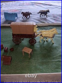Marx Fort Apache Supply Wagon With Top And Acc