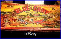 Marx'GIANT BLUE AND GRAY' Play set in excellent to NM condition