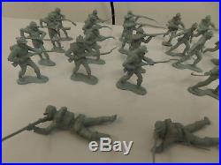 Marx Giant Blue Gray 48 Complete Set Union Soldiers Minus 1 Marching Extra Bugle