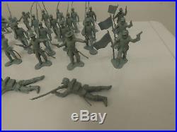 Marx Giant Blue Gray 48 Complete Set Union Soldiers Minus 1 Marching Extra Bugle