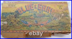 Marx Giant Blue & Grey Battle Set Playset 1960's Bundled Pcs Lot