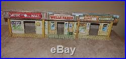 Marx Gunsmoke Ranch House Tin Litho With Porch and DODGE CITY SILVER DOLLAR