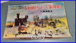 Marx HO Miniature Playset Knights & Vikings Toy Soldier Set in Original Box