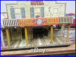 Marx HOTEL SIDE Western Town tin litho Roy Rogers Dodge Mineral City Gunsmoke