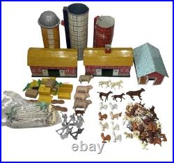 Marx Happi Time Farm & Dairy Farm Lot Barns Animals People Silos Accessories Tin