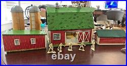 Marx Happi Time Farm Playset Litho Barn, Hen House, Shed 160+ pieces VINTAGE