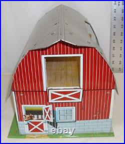 Marx Happi Time Farm Red Barn Play Set 1960 With Accessories