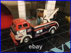 Marx Happi Time Sears Roebuck Allstate Tin Toy Service Station 1950s/1960s LOOK