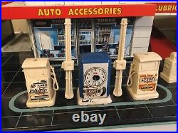 Marx Happi Time Sears Roebuck Allstate Tin Toy Service Station 1950s/1960s LOOK