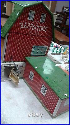 Marx Happi Time Tin Farm with Pig Sheds Lots of accessories and Animals