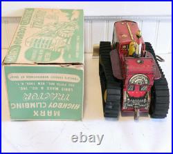 Marx High Boy Climbing Trackor Works In Original Box With Plow