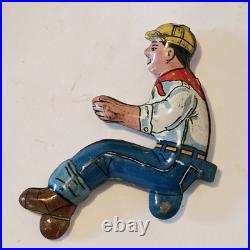 Marx High Boy Climbing Trackor Works In Original Box With Plow