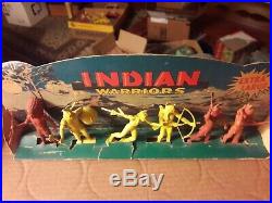 Marx Indian Warriors playset store display box plastic 4 inch 1950s rare vintage
