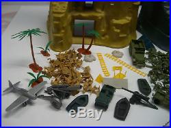 Marx Iwo Jima Navarone Vintage Lot Huge Marx Battleground Play Set Pieces