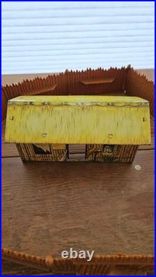 Marx Jungle Jim Play Set 1950's Original Tin Trading Post Animals Flag Rare