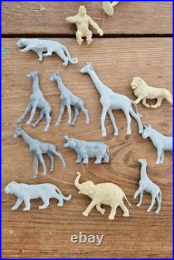 Marx Jungle Jim Play Set 1950's Original Tin Trading Post Animals Flag Rare