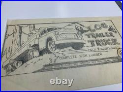 Marx LOG TRAILOR TRUCK Rare Box Art Work from 1957 ONE OF A KIND