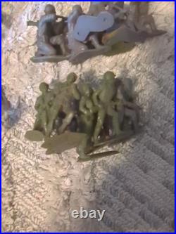 Marx Light Gray German Army Soldiers WWII 54mm 1963 Lot of 100