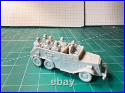 Marx Light Gray Truck with Seven Original Germans