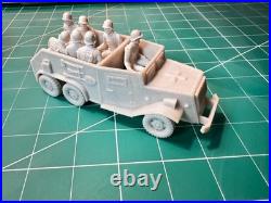 Marx Light Gray Truck with Seven Original Germans