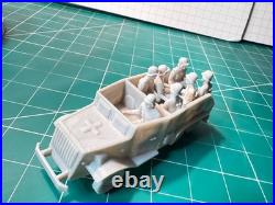 Marx Light Gray Truck with Seven Original Germans