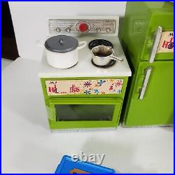 Marx Little Hostess Avocado Green Kitchen Sink Stove Refrigerator Washer Lot