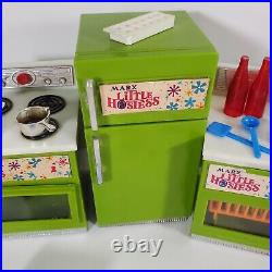 Marx Little Hostess Avocado Green Kitchen Sink Stove Refrigerator Washer Lot