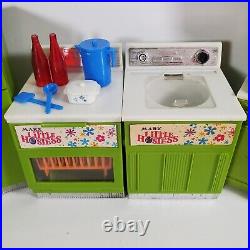 Marx Little Hostess Avocado Green Kitchen Sink Stove Refrigerator Washer Lot