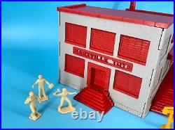 Marx Marxville Toys Factory with Figures Accessories O Scale Vintage Gray Red