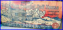 Marx Metal Suburban Colonial Doll House 4052, w Original Box, Furniture & Dolls