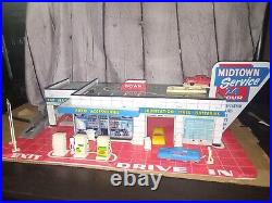 Marx Midtown Service Center Tin Litho Vintage Toy Super Nice