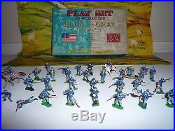 Marx Miniature Blue And Gray Armies Play Set