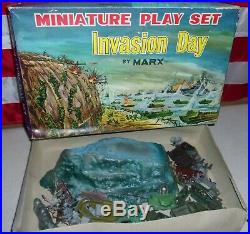 Marx Miniature INVASION BATTLE GROUND IWO JIMA Play Set DESERT FOX IN Box