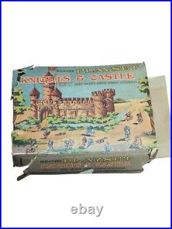 Marx Miniature Knights And Castle Playset Vintage Original Middle Ages Mini War