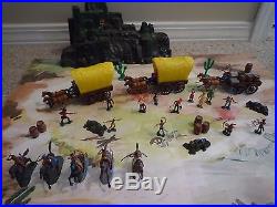 Marx Miniature Partial Covered Wagon Attack Play Set