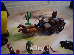 Marx Miniature Partial Covered Wagon Attack Play Set